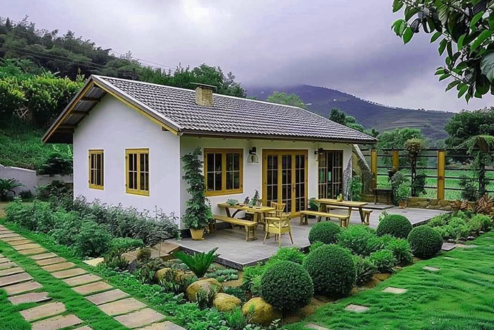 Nhà vườn nhỏ đẹp giá rẻ